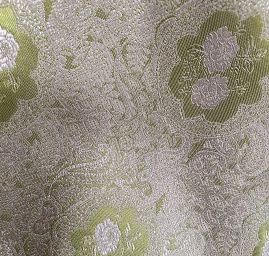 Brokát nepružný vintage medajlon zelenošedý