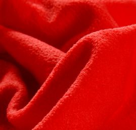 Fleece jednobarevný červený