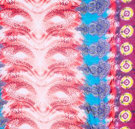 Šifon plisé vínový