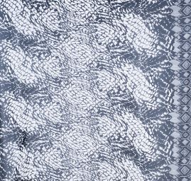 Šifon plisé černobílý