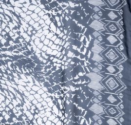 Šifon plisé černobílý