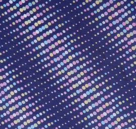 Šifon vzor puntíky velké/malé modrý podklad