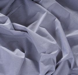 Pružná látka bavlna zmes prúžky čierno / biela