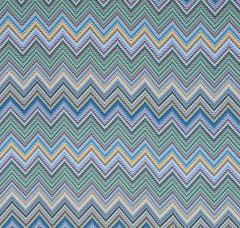 Šifon motiv vlnek zelený