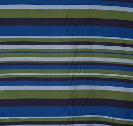 Viskozová látka vzor pruhů modrá/zelená