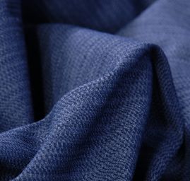 Riflovina pružná plastický proužek modrý melír