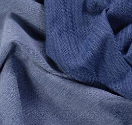 Riflovina pružná plastický proužek modrý melír