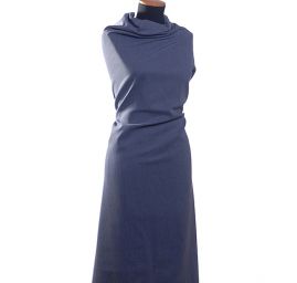 Riflovina pružná plastický proužek modrý melír