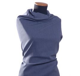 Riflovina pružná plastický proužek modrý melír