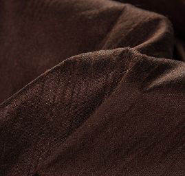 Umělé hedvábí imitace šantung tmavě hnědý