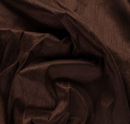 Umělé hedvábí imitace šantung tmavě hnědý