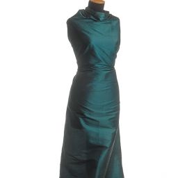 Umělé hedvábí imitace šantung smaragdový