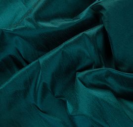 Umělé hedvábí imitace šantung smaragdový