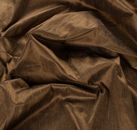 Umělé hedvábí imitace šantung hnědočerný