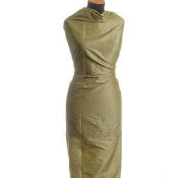 Umělé hedvábí imitace šantung šanžán zelený