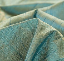 Umělé hedvábí imitace šantung šanžán zelený/tyrkysový