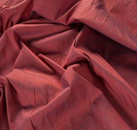 Šantung šanžán jemný oranžový/modrý