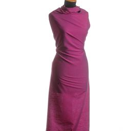 Šantung šanžán jemný růžový/modrý