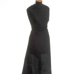 Umělé hedvábí imitace šantung černý