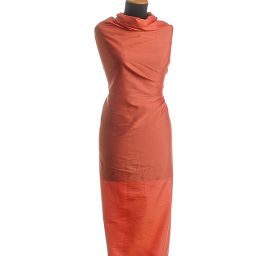 Dupion hedvábný šanžán oranžovofialový