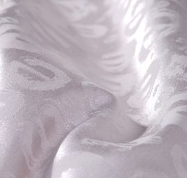 Pružná žakárová látka brokát smetanový