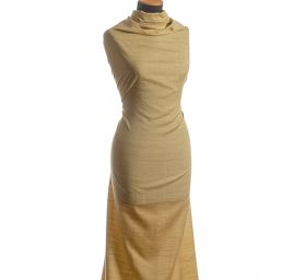 Imitace hedvábného šantungu zlatožlutý