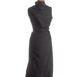 Šantung jednobarevný matný černý