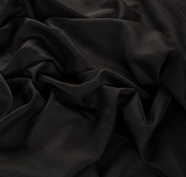 Šantung jednobarevný matný černý