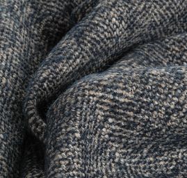 Vlněná látka tweed modrobéžová