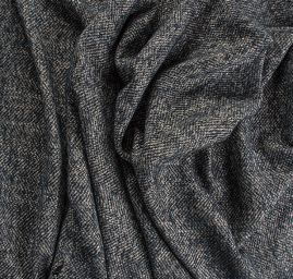 Vlněná látka tweed modrobéžová