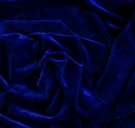 Samet nepružný modrý imitace hedvábí
