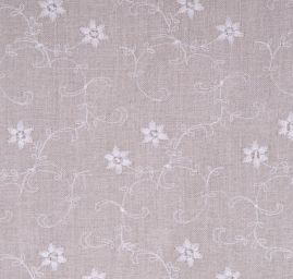 Len organtýn vyšívaný režné barvy