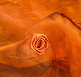 Organza růže skořicová