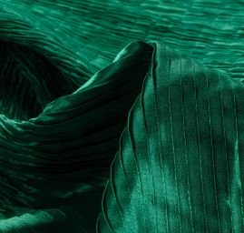 Satén plise zelený