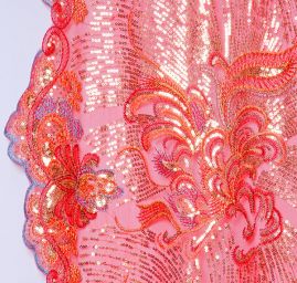 Bordurová krajka červená