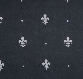 Satén tisk Art Fabrics antracit šedá lilie