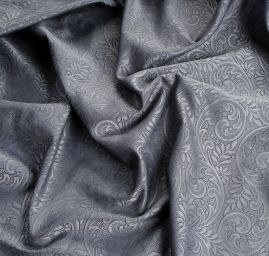 Brokát nepružný květinový motiv modrošedý