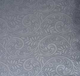 Brokát nepružný květinový motiv modrošedý