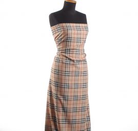 Kostýmová látka vzor kostky tartan burberry světlá II.jakost