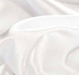 Satén pružný jemný sněhově bílý