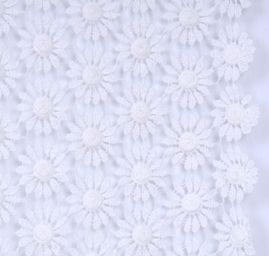 Eektní bavlněná krajka kopretinky slonová kost 