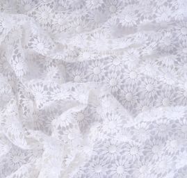 Eektní bavlněná krajka kopretinky slonová kost 