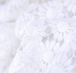 Eektní bavlněná krajka kopretinky slonová kost 