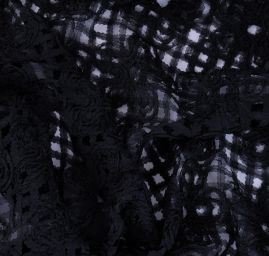 Efektní krajka stužkové aplikace černá