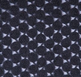 Efektní tyl se stužkovou aplikací motiv růže černá