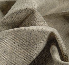 Vlněná látka tweed šedosmetanová II.jakost