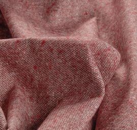 Vlněná látka tweed vínovosmetanová