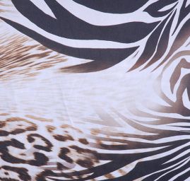 Satén digitální tisk bordura zvířecí motiv/krajka