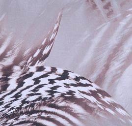 Satén digitální tisk bordura zvířecí motiv tm.hnědá