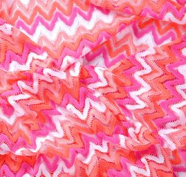 Efektní úplet růžová/oranžová/bílá